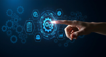 Business process automation bpa technology digital transformation workflow management system concept