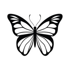 Fototapeta premium Monarch Butterfly Silhouette Flying Gracefully