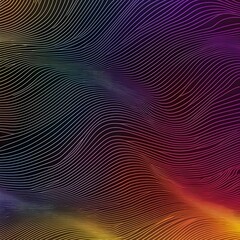 Abstract Colorful Wavy Lines Background &ndash; Vibrant Flowing Gradient Pattern Design