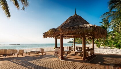 gazebo at luxury tropical resort