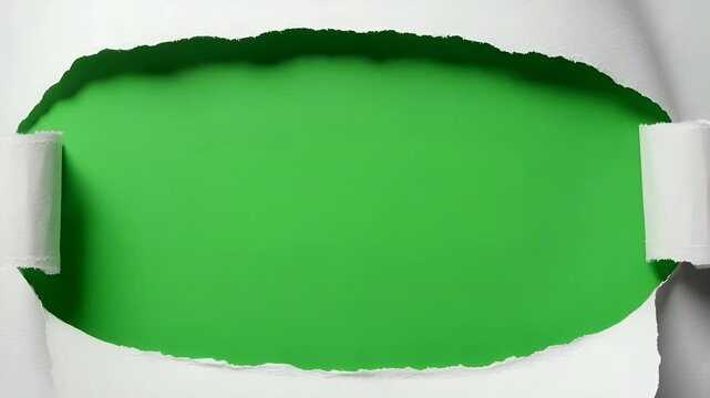 Torn Paper Revealing Green Background: A Creative Template for Design