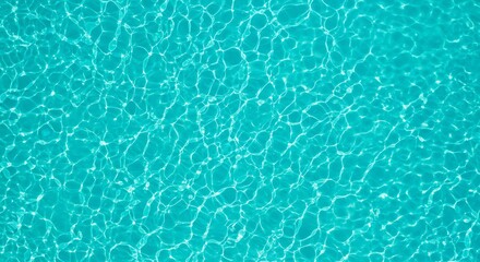 Sparkling Turquoise Water Surface with Light Reflections Abstract Background