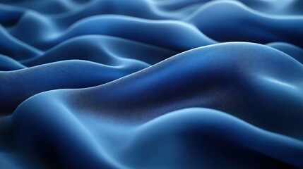 Obraz premium Deep blue fabric folds