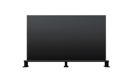 Display screen on stand with a sleek and modern design aesthetic look isolated on transparent background	