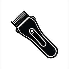 Black Silhouette Electric Hair Clipper Design