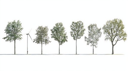 Obraz premium Different types of trees illustration