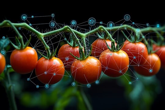 Smart farming technology monitors cherry tomatoes