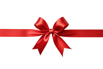 red bow on white background