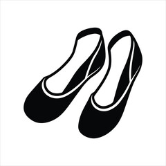 Stylish Ballet Shoes Vector Icon for Fashion Branding