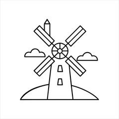  Sustainable Windmill Icon Minimalist Vector Design