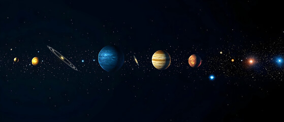 Colorful Planets In Solar System