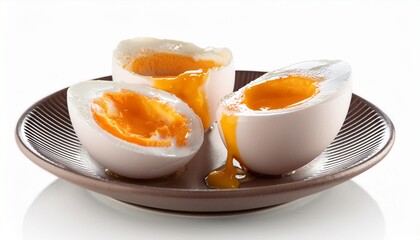 soft boiled egg isolated