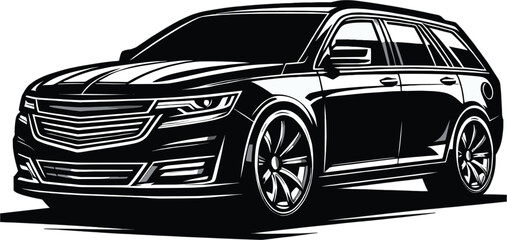 A vector illustration of a car