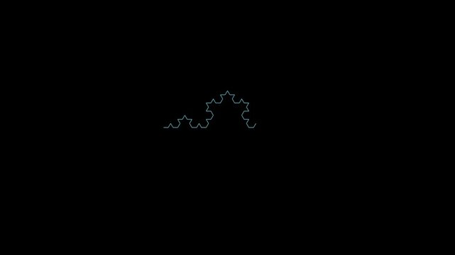 Fractal Snowflake &mdash; Koch Curve Building.