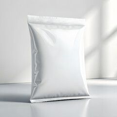 white paper bag isolated on white background