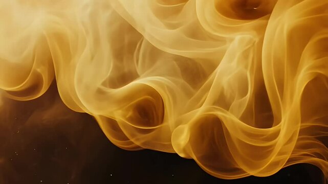 Abstract Gold And Brown Liquid Swirls