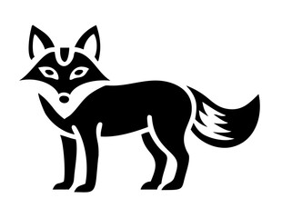 Stylized fox standing vector illustration with playful pose and details.
