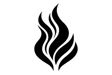 Fiery vector flames burn with hot orange and yellow light, a blazing symbol of danger.