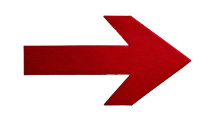 Red Marsala arrow, sleek and bold, pointing left across a pristine white transparent background, symbolizing direction and purpose. The arrow’s deep hue contrasts sharply with the clarity of its backg