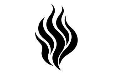 A hot vector fire illustration with tribal art and floral flame elements creates a decorative orange pattern