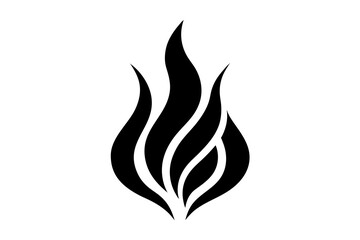 Vector fire flame design element with hot tribal art swirls