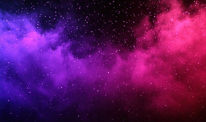 Naklejka premium Cosmic Nebula, Pink Purple Gaseous Clouds, Night Sky, Space Background, Abstract Art