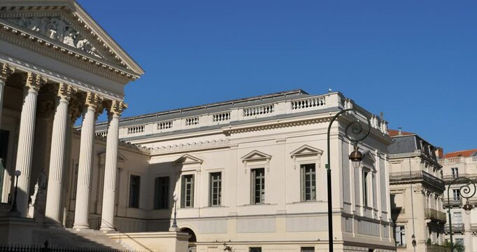 Montpellier, H&eacute;rault department, Occitanie,France. Tte facade of the courthouse. 