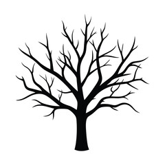 Fototapeta premium Rustic Bare Tree Branch Vector Art
