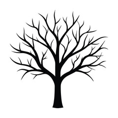 Stylized Bare Tree Branches on Soft Pale Background Vector