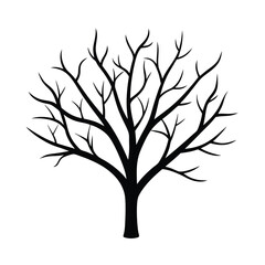 Obraz premium Stylized Bare Tree Branches on Soft Pale Background Vector