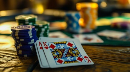 Fototapeta premium Poker Night: Kings and Aces