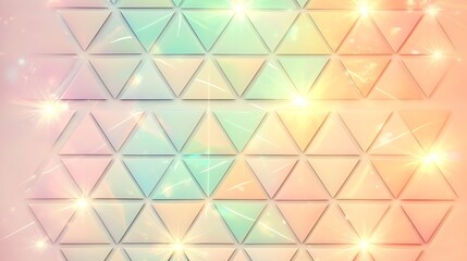 Colorful geometric pattern with triangles and luminescent accents