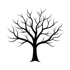 Soft Pale Background with Bare Tree Branches Vector