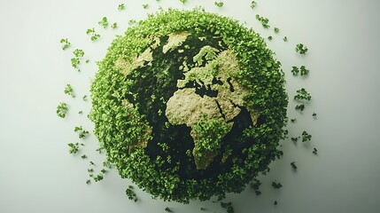 Green earth globe illustration