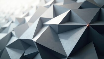 Fototapeta premium Subtle grayscale triangles forming a dynamic flow, contemporary, modern, vector
