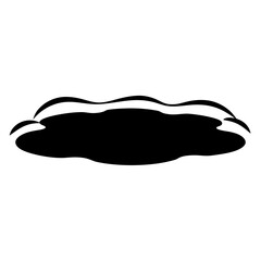 Abstract Black and White Representation of a Water Puddle or Lake