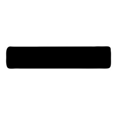 Simple horizontal black bar with slightly rounded edges on white background