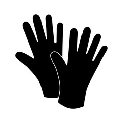 Protective black work gloves for construction or medical use illustration