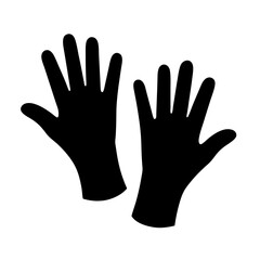 Silhouette of Two Hands on a White Background Depicting Openness