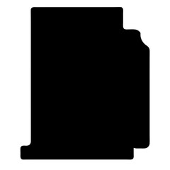 Abstract Black Shape with Irregular Edges, Visual Puzzle and Negative Space