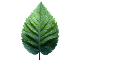 3D tree leaf icon, eco-friendly green symbol in plastic style