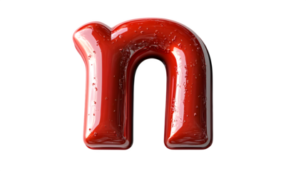 At sign "@" symbol, realistic 3D rendering in plastic style, isolated on white background