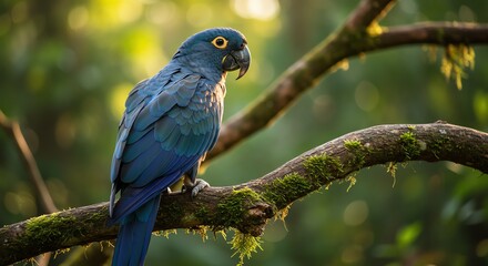 Obraz premium Hyacinth Macaw on Branch