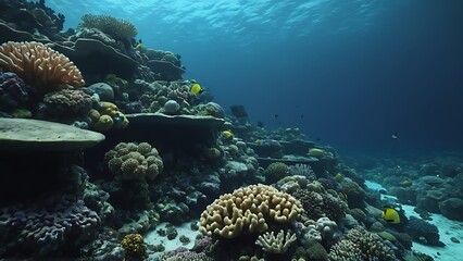 Fototapeta premium Vibrant Coral Reef – Underwater Scene for Conservation Campaigns, Wall Art