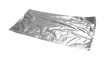 Naklejka premium crumpled aluminum foil sheet isolated on white background PNG