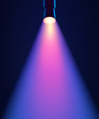 Purple top spotlight with soft pink and blue shades on dark background, vector poster background
