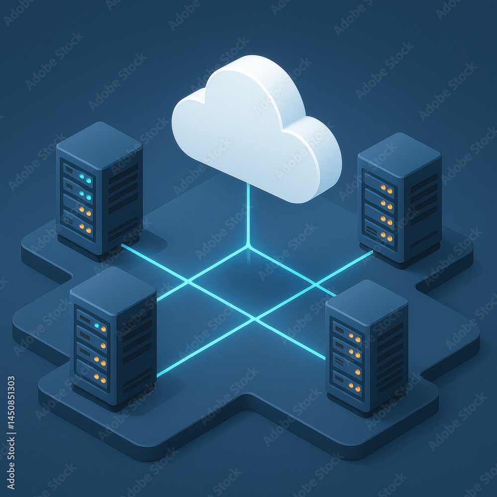 Poster Cloud Computing System with Multiple Servers