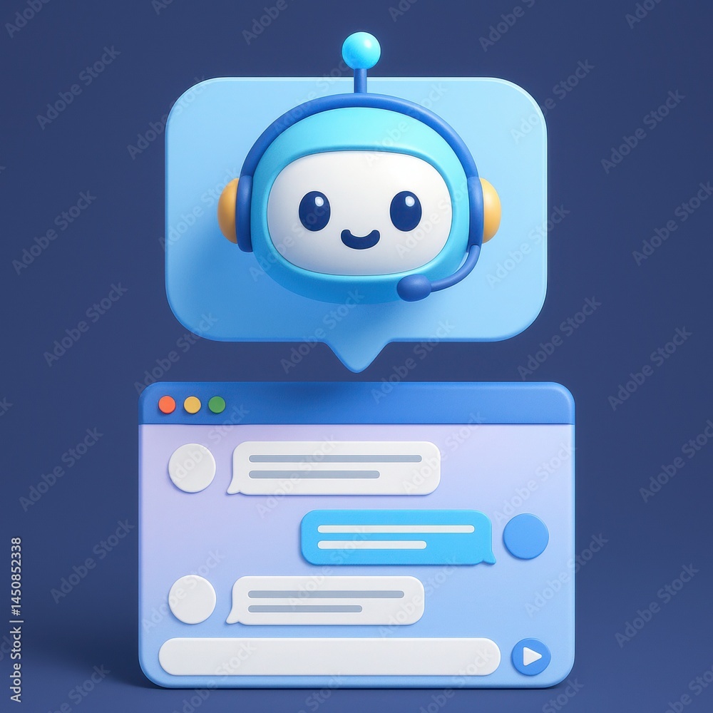 Leinwandbilder chatbot ai interface for conversational communication and support