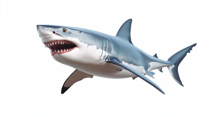 Obraz premium Big shark isolated on transparent white background․