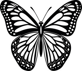 Realistic Monarch Butterfly Vector Illustration Wi